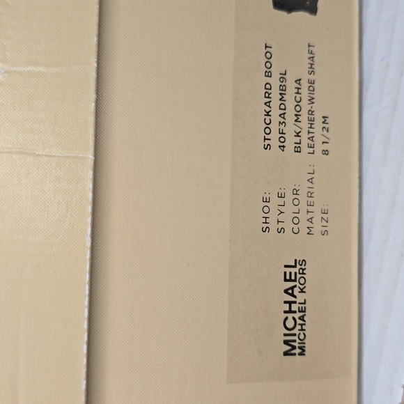 SOLD on Mercari!! Michael Kors Stockard Boots BLK/MOCHA 40FADMB9L Women Size 8.5 - Picture 10 of 12